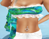 Frilled Top (Blue/Green)