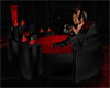 RH Red black sofa