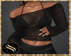 {SS} Black Sheer Top