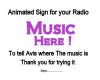 Music Here! Sign