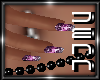 lJl Purple Glitter Nails