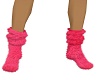 fluffy cosy socks pink