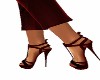 dark red heels + nails