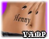 (V)Henny belly tattoo