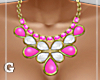 G l Pink White Necklace