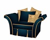 ^Blue-golden comfy chair