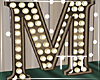 T. Marquee Letter M Gold