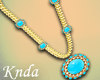 K* Gold Necklace +blue