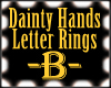 Gold Letter "B" Ring