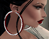Red n Silver Earrings