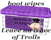 Boot wipes for booting
