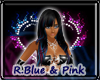 R.blue & pink Aline hair