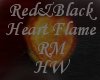Red&Black Heart Flame Rm