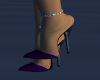 purple silver heel