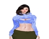 blue croptop hoodie
