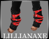[la] Zipper red socks