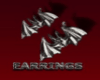 Dark Chain Bat Earrings