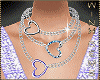 Violet Hearts Necklace