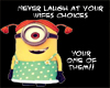 {SS} Never laugh