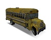Yellow wrecked bus