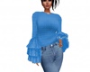 Frilly Sweater Blue