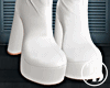 ♰| White Platform Boot