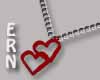 love necklace two hearts