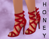 *h* Strap Shoes Red