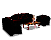 black n red couch