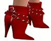 **Ster Buckle Boots Red