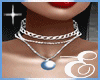 SILVER NECKLACE w BLUE