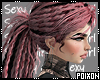 ** Dreads Ponytail Pink