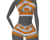 orange crochet outfit