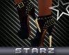 ✮ Blk/Gold Sexy Boots