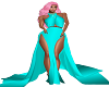 1QUEEN'S TEAL GOWN