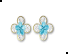Blue Frangipani Earrings