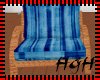 wicker blue cuddle chair