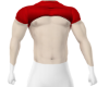 Red Muscular Crop Top