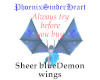 Sheer blue Demon wings
