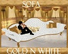 GOLD N WHITE SOFA