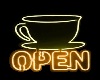 neon cofee cup sign