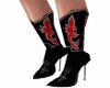 Black & Red Western boot