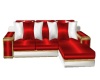 Red White Gold Sofa