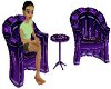 Purple Hear Duo Chairs