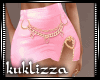 KU)pink heart skirt RLL