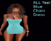 RLLTeal Blue Chain Dress