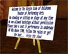 Easel with sign