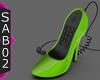 heel phone chair -green