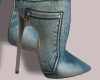 E* Blue Denim Boots