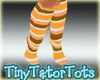 Kids Orange Stripe Socks